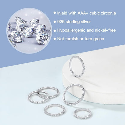 Glamorous CZ diamond eternity ring for women