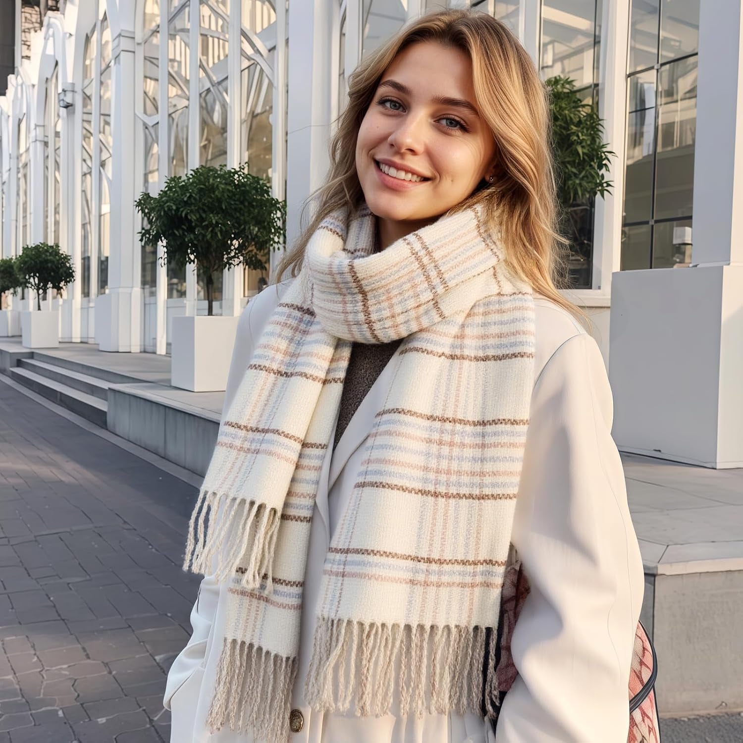 Clothirily Women'S Winter Scarf - Warm Pashmina Shawls and Wraps for Evening Dress Winter Fashion Scarves Ladies Gifts