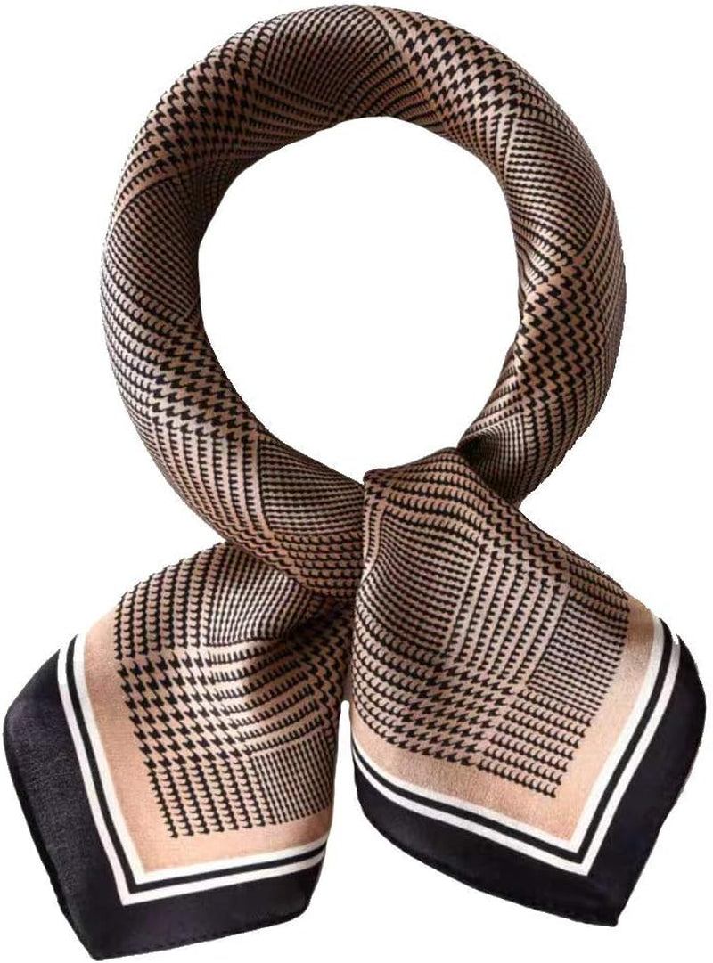 ANDANTINO 100% Mulberry Silk Square Scarf for Hair-25.6" X25.6'' Women Men Natural Silk Neckerchief Digital Printed Headscarf