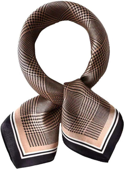 ANDANTINO 100% Mulberry Silk Square Scarf for Hair-25.6" X25.6'' Women Men Natural Silk Neckerchief Digital Printed Headscarf