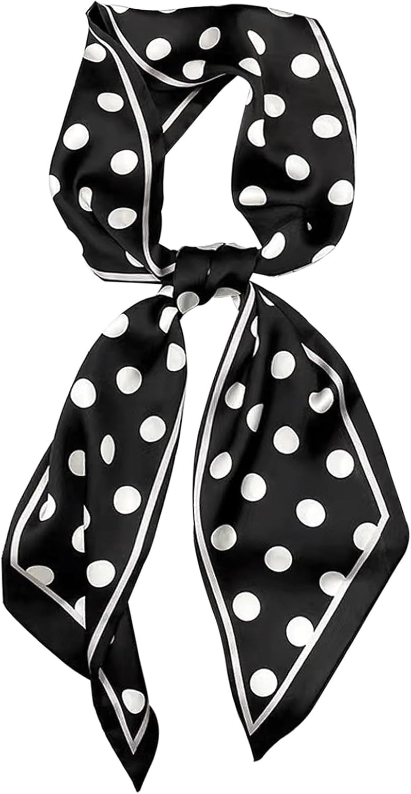 Head Scarf Hair Neck Scarves for Women Purse Bag Scarfs for Handbags Silky Long Thin Satin Headscarf Fashion