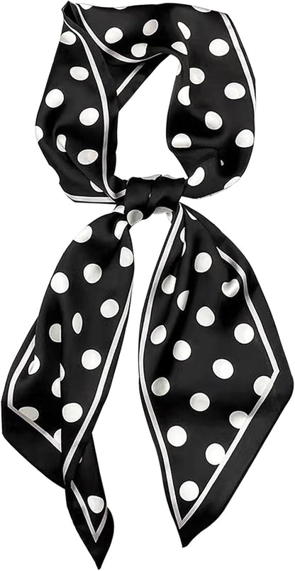 Head Scarf Hair Neck Scarves for Women Purse Bag Scarfs for Handbags Silky Long Thin Satin Headscarf Fashion