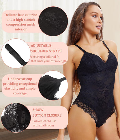 REYEOGO lace shaping camisole back closure detail
