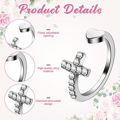 Bible verses cards included with cross rings