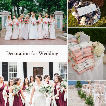 RIIQIICHY Women'S Scarf Pashmina Shawls and Wraps for Evening Dress Bridesmaid Wedding Bridal Winter Warm Long Large Scarves