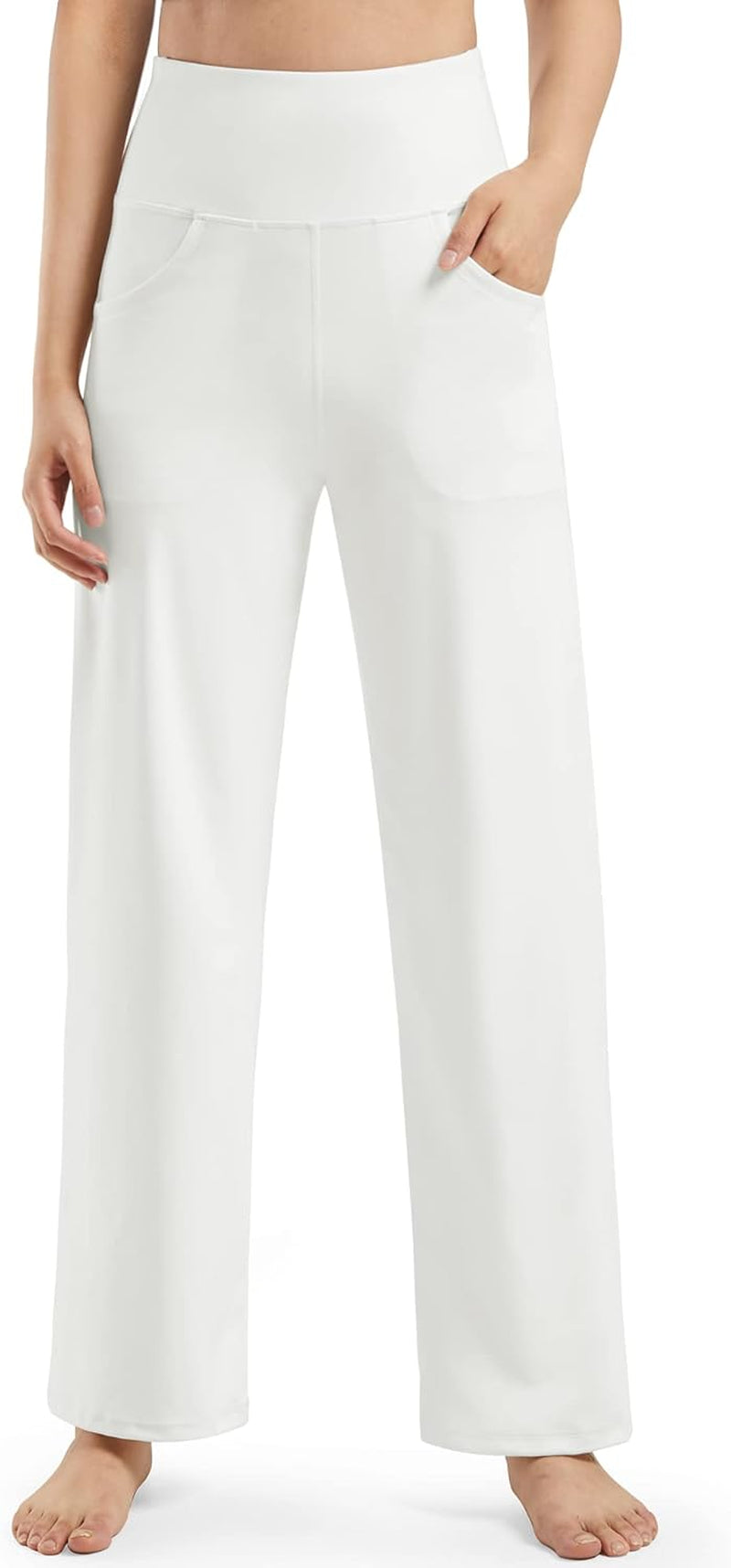 Promover Wide Leg Pants Woman Yoga Pants with Pockets Stretch Loose Casual Lounge Sweatpants Petite/Regular/Tall