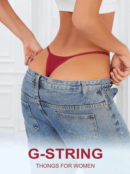 Side view of sexy women's g-string thong with low-rise waistband