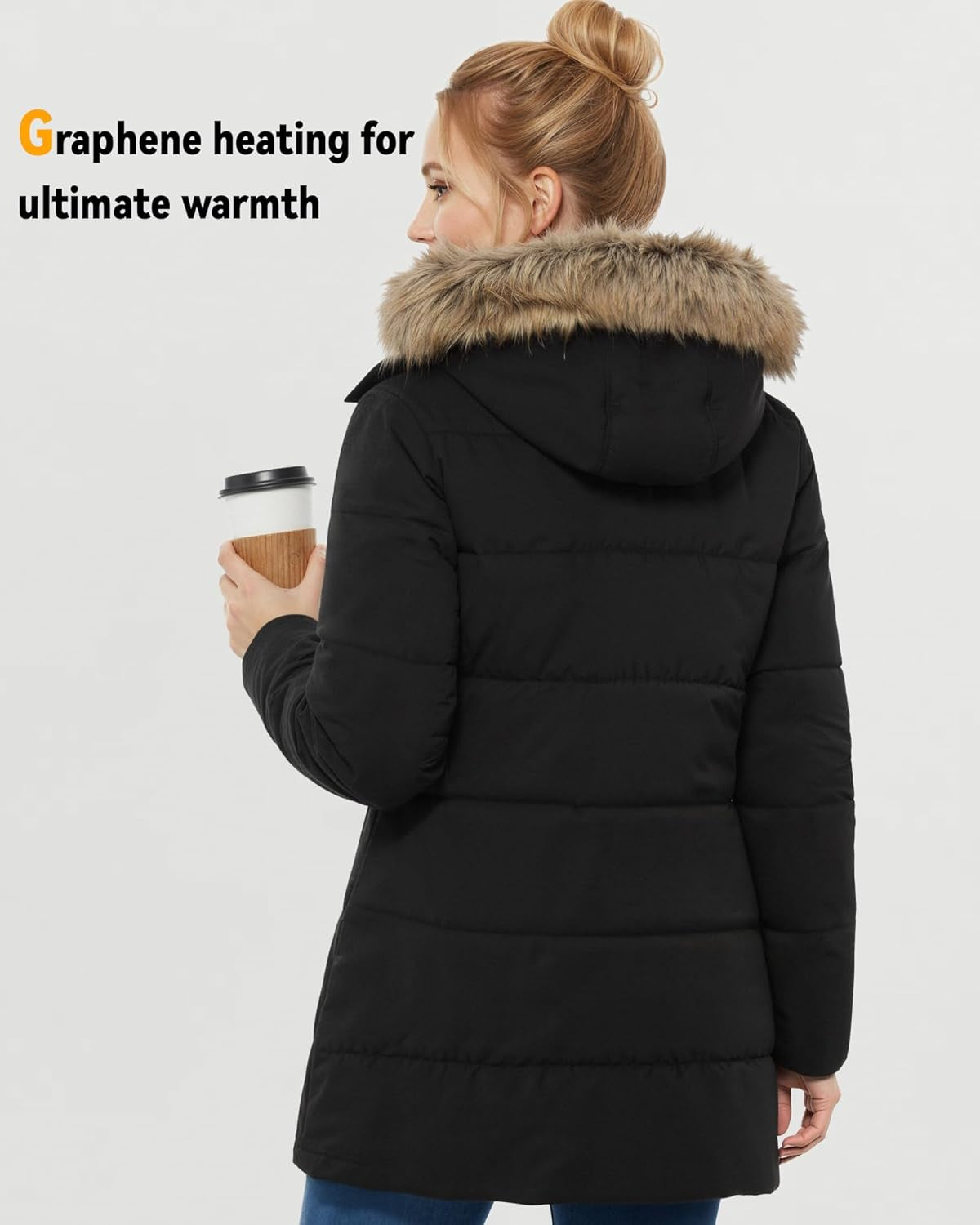 Advanced heated coat control panel with temperature settings display