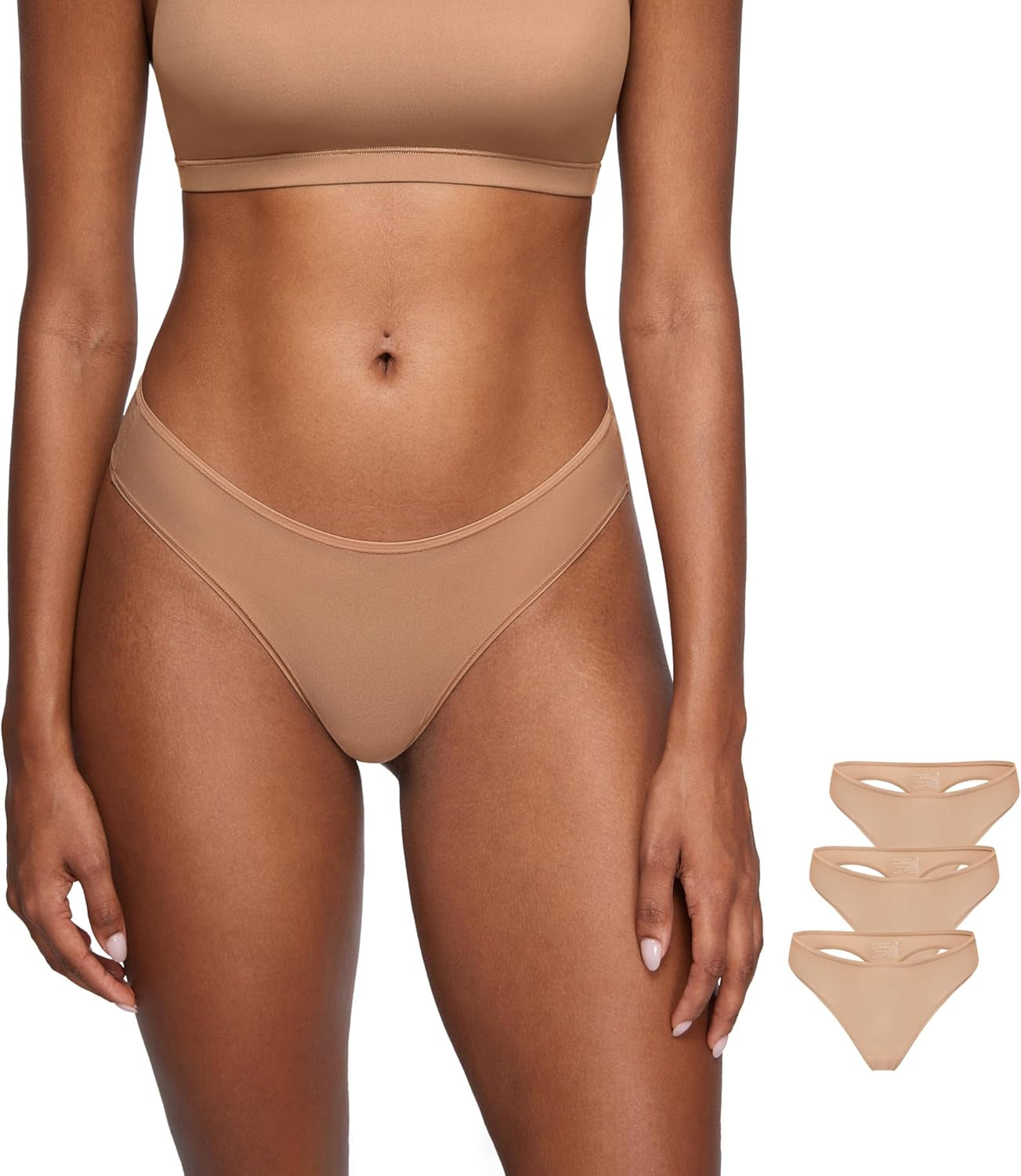 Magneticfit Thongs for Women Stretch Sexy Underwear Comfort Tagless Thong Low Rise Breathable Panties 3 Pack