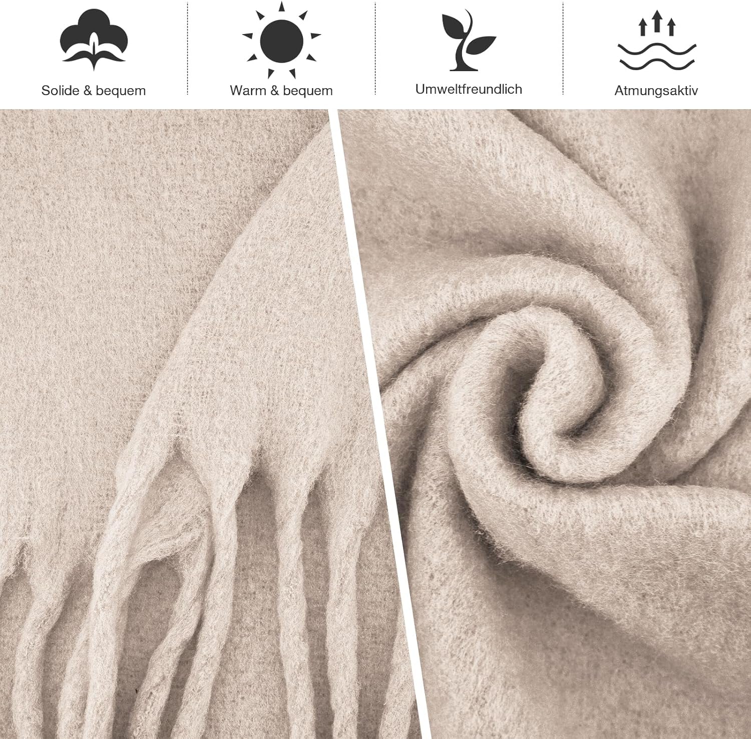 Missshorthair Thick Scarf for Women Big Chunky Colorful Blanket Fluffy Soft Scarves Winter Colorful Shawl Warps