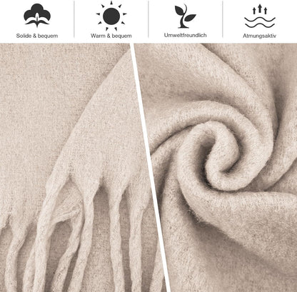 Missshorthair Thick Scarf for Women Big Chunky Colorful Blanket Fluffy Soft Scarves Winter Colorful Shawl Warps