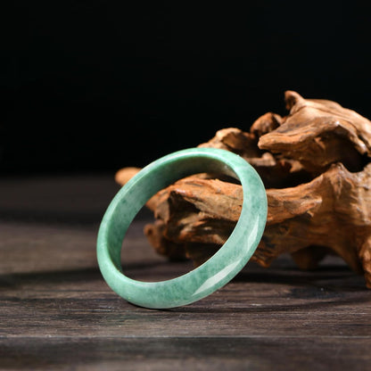 Landical 2.4'' Natural Jade Bracelet for Women Jade Bangle Bracelets with Box Good Luck Bangle Christmas Jewelry Gift