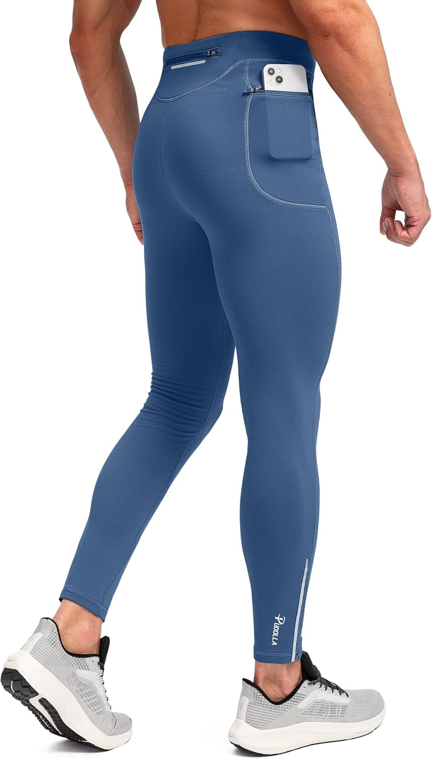 Comparison of fitted thermal tights on athletic male model