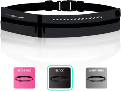 Ultra light bounce-free waist pouch showing water resistant material detail