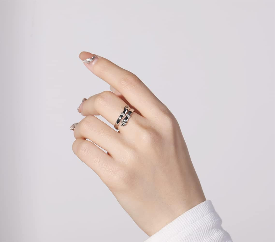 Romantic hug ring for couples anniversary gift jewelry