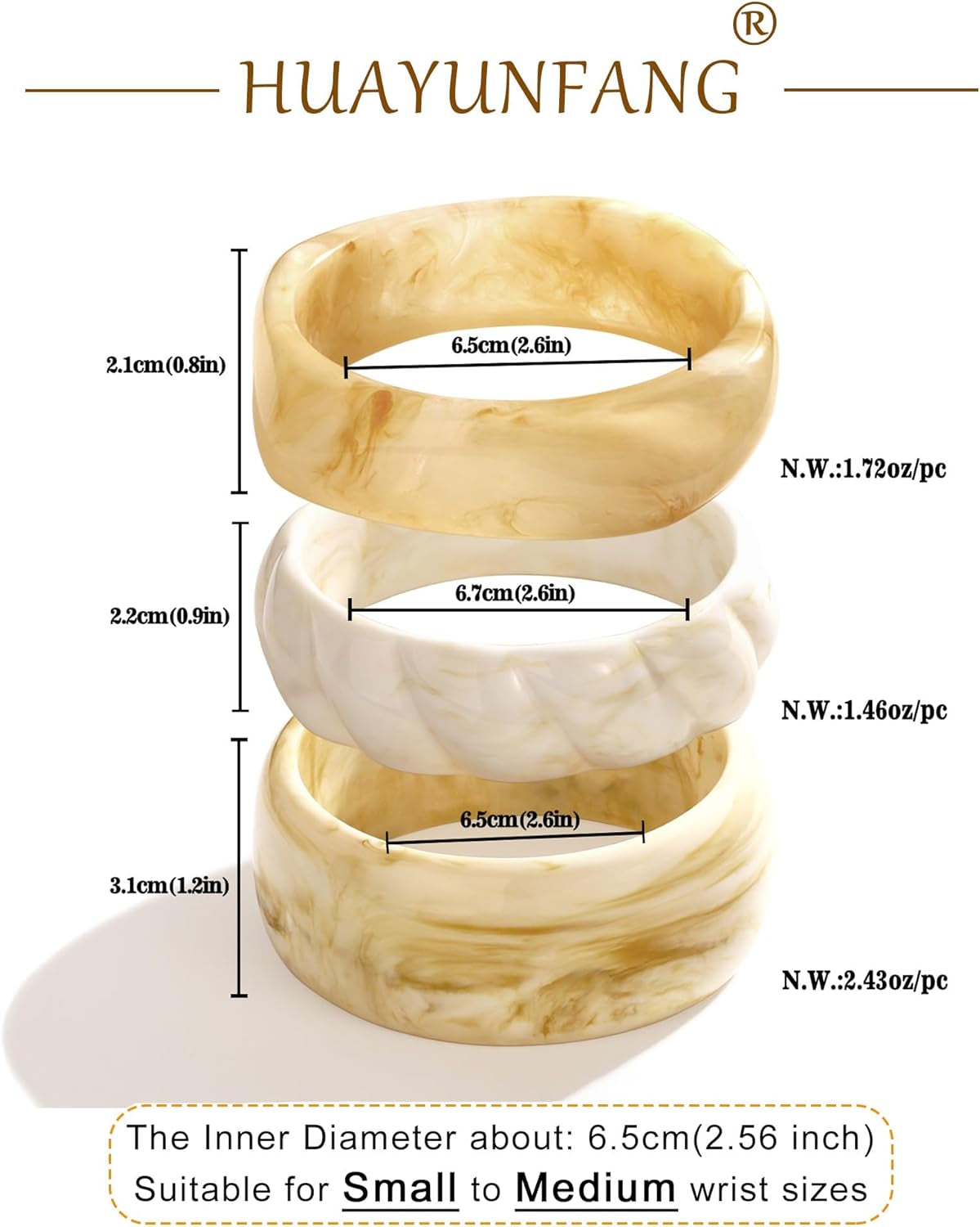 3PCS Colorful Acrylic Resin Bangle Bracelet for Women Boho Geometric Acetate Plate Bracelet Trendy Christmas Jewelry