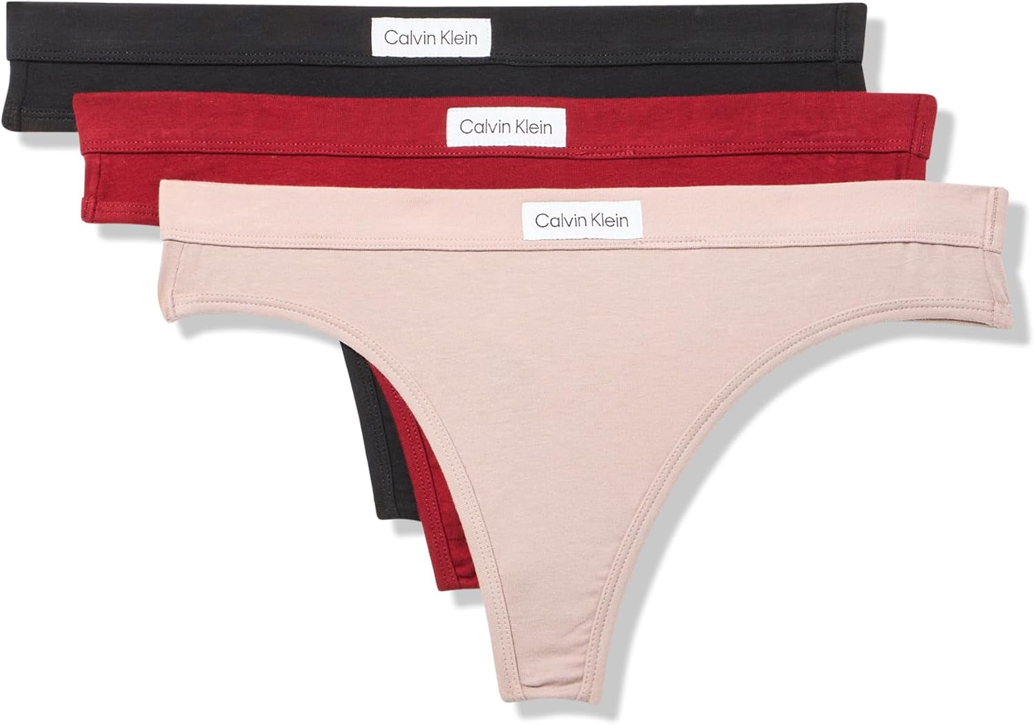 Full back coverage cotton stretch thong panties for women