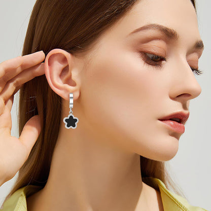 Lucky Clover Jewelry Set 18K Gold Plated Five Leaf Clover Necklace Bracelet Earrings Set Flower Jewelry Sets Birthday Gifts for Women