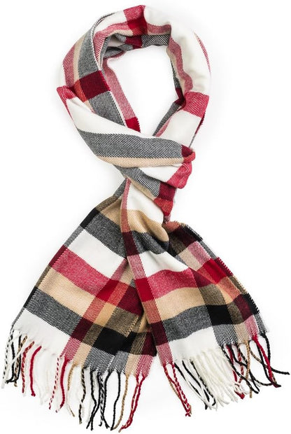 Plum Feathers Super Soft Luxurious Cashmere Feel Unisex for Men and Women Winter Scarf