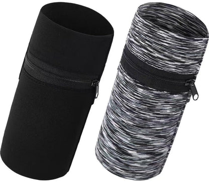 1 Pocket Wrist Wallet Wrist Cell Phone Holder, Ankle Wallet, Sweat Bands, Armband, Hidden Pouch, Wristlet Wallet for Travel, Outdoor Sports Running,Black