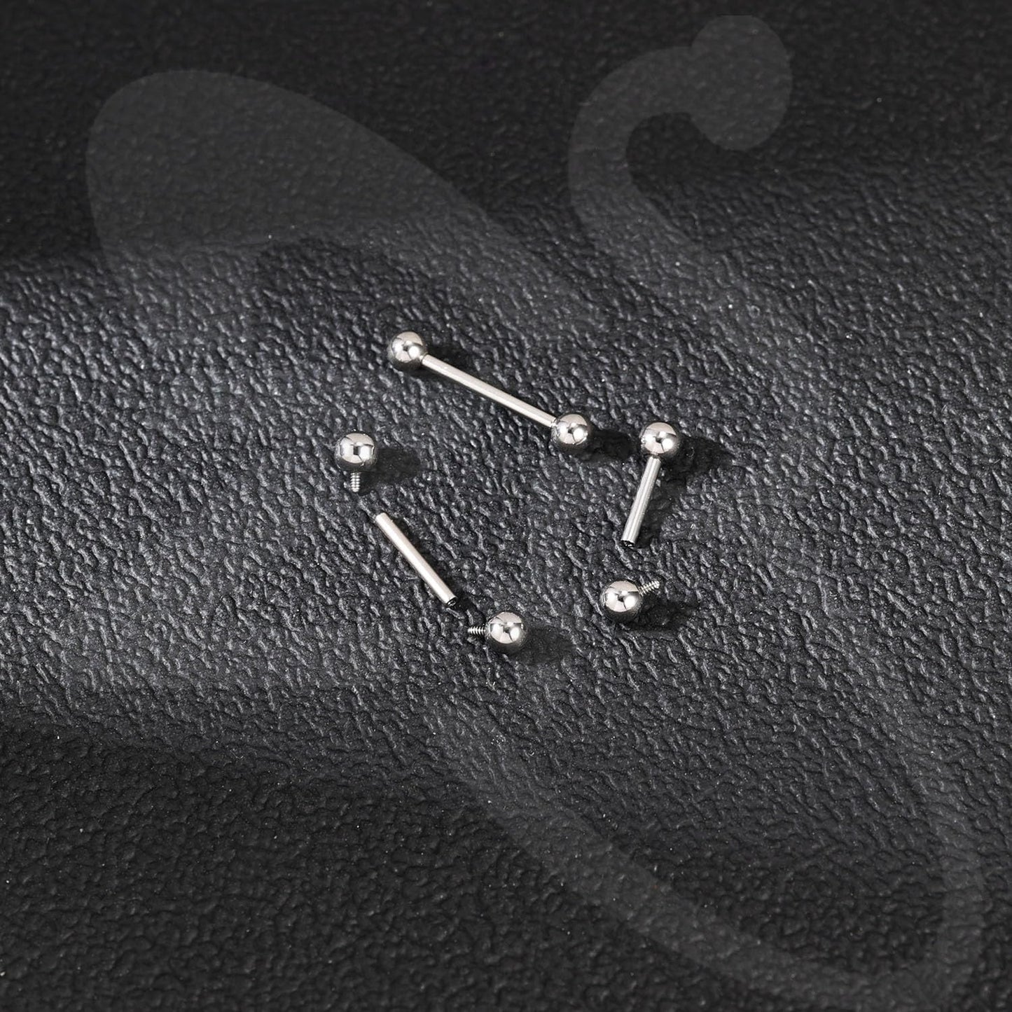 ZS 16G/18G Spike Cartilage Tragus Helix Piercing, Stainless Steel Spike Stud Earrings Internal Thread Curved Barbell Nose Bridge Rings Snake Bite Piercing Jewelry for Women Men