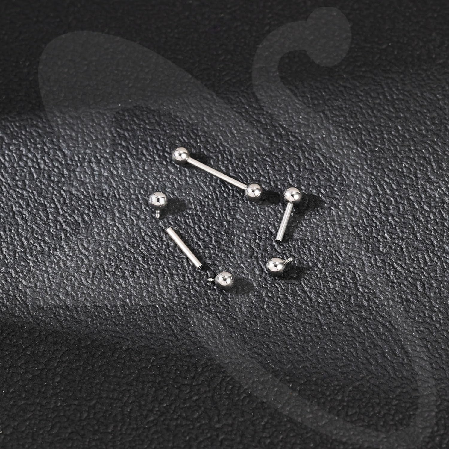 ZS 16G/18G Spike Cartilage Tragus Helix Piercing, Stainless Steel Spike Stud Earrings Internal Thread Curved Barbell Nose Bridge Rings Snake Bite Piercing Jewelry for Women Men