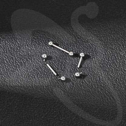 ZS 16G/18G Spike Cartilage Tragus Helix Piercing, Stainless Steel Spike Stud Earrings Internal Thread Curved Barbell Nose Bridge Rings Snake Bite Piercing Jewelry for Women Men