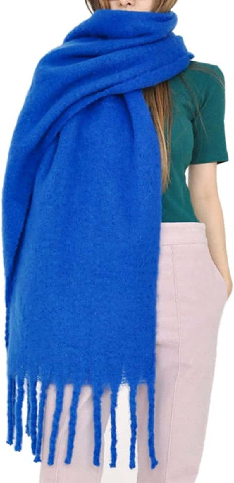 Large Chunky Scarf Oversized Fluffy Scarves Blanket Big Wool Thick Winter Warm