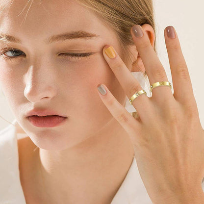 3PCS Love Friendship Ring Gold Ring Sets for Women Stainless Steel Wedding Statement Thumb Ring 18K Gold Silver Rose Plated Cubic Zirconia Rings Jewelry Gifts for Her