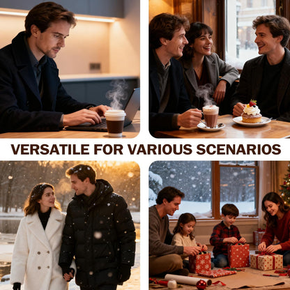 EN'DA Professional Heated Scarf for Women Rechargeable with Battery, 3 Levels Temperatures Control Winter Electric Scarf Khaki Plaid Design for Cold Weather