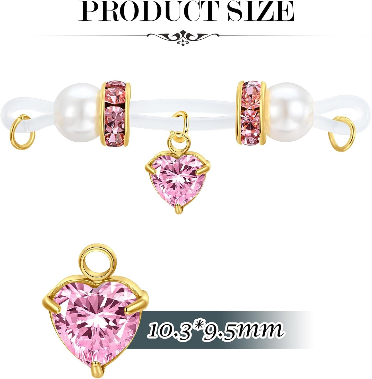 D.Bella Fake Nipple Rings Non Piercing Nipple Jewelry Bells Dangle Heart Butterfly Adjustable Nooses Faux Nipple Piercing Cute Body Jewelry