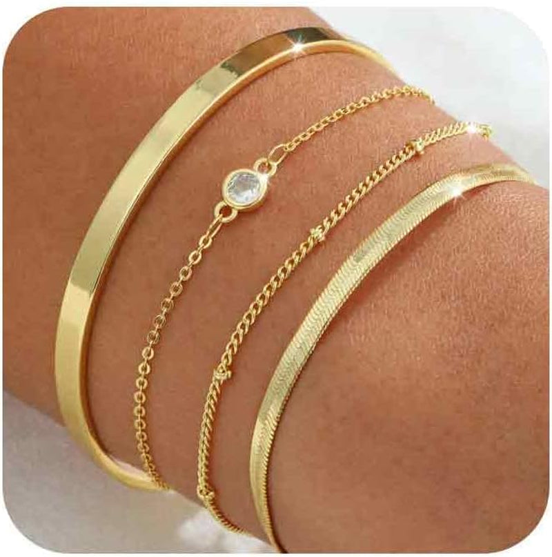 Premium quality 14K gold bangle bracelets for women