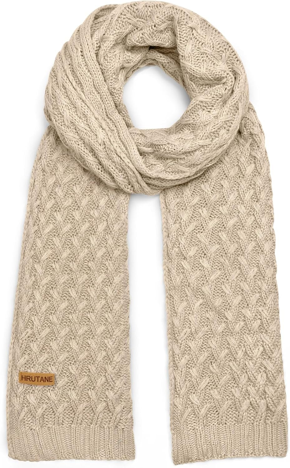 Winter Scarf for Women, Chunky Ribbed Knit Soft Long Wrap Cold Weather Stocking Stuffers Thick Warm Large Scarves