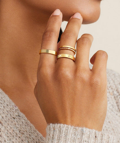 Gold Rings for Women Non Tarnish Dainty 14K Gold Plated Stackable Rings for Women Cubic Zirconia Ring Set Wedding Bands Thumb Love Engagement Rings Size 5-11