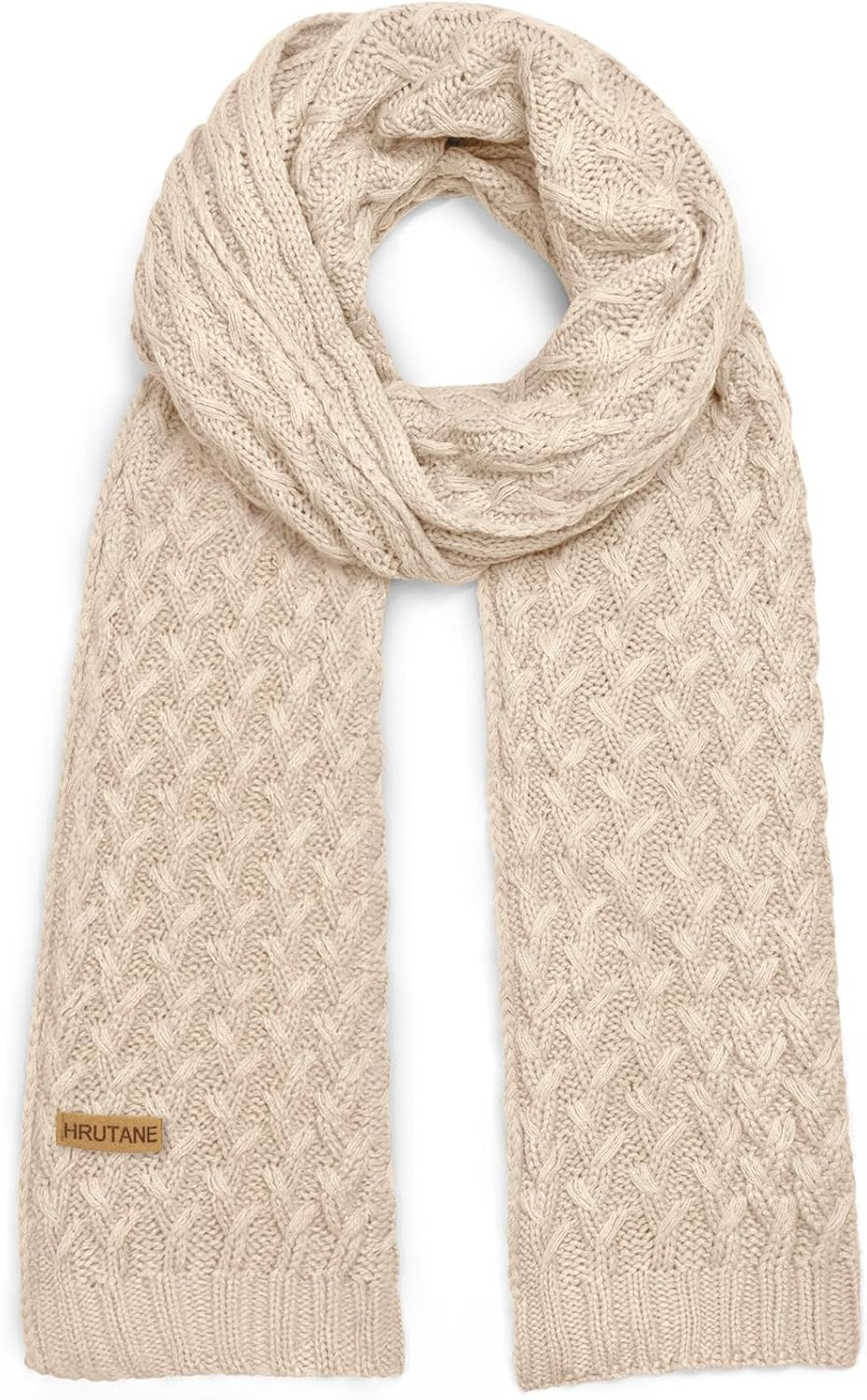 Winter Scarf for Women, Chunky Ribbed Knit Soft Long Wrap Cold Weather Stocking Stuffers Thick Warm Large Scarves