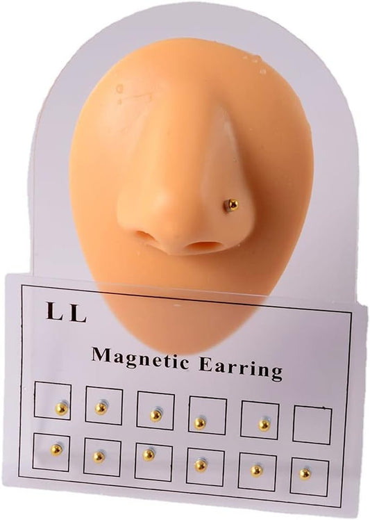 Stainless Steel Crystal Fake Ear Stud Earrings Nose Lip Ring Clip on Cubic Zirconia Tragus for Women Men Multicolor Non Piercing Jewelry Set