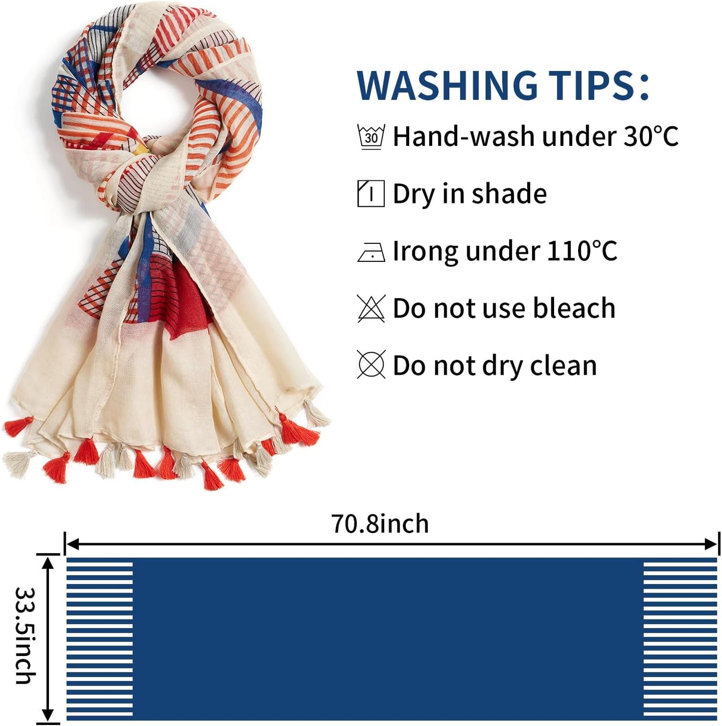 Scarf for Women Lightweight Soft Floral Leopard Printed Scarves Fall Winter Fashion Shawl Wrap with Fringe