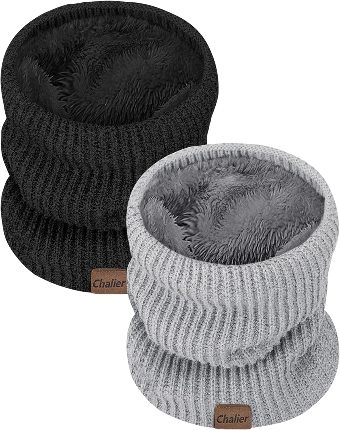 Neck Gaiters for Men Winter Warm Neck Warmer Thick Knit Windproof Gaiter Scarf Cold Weather Scarves