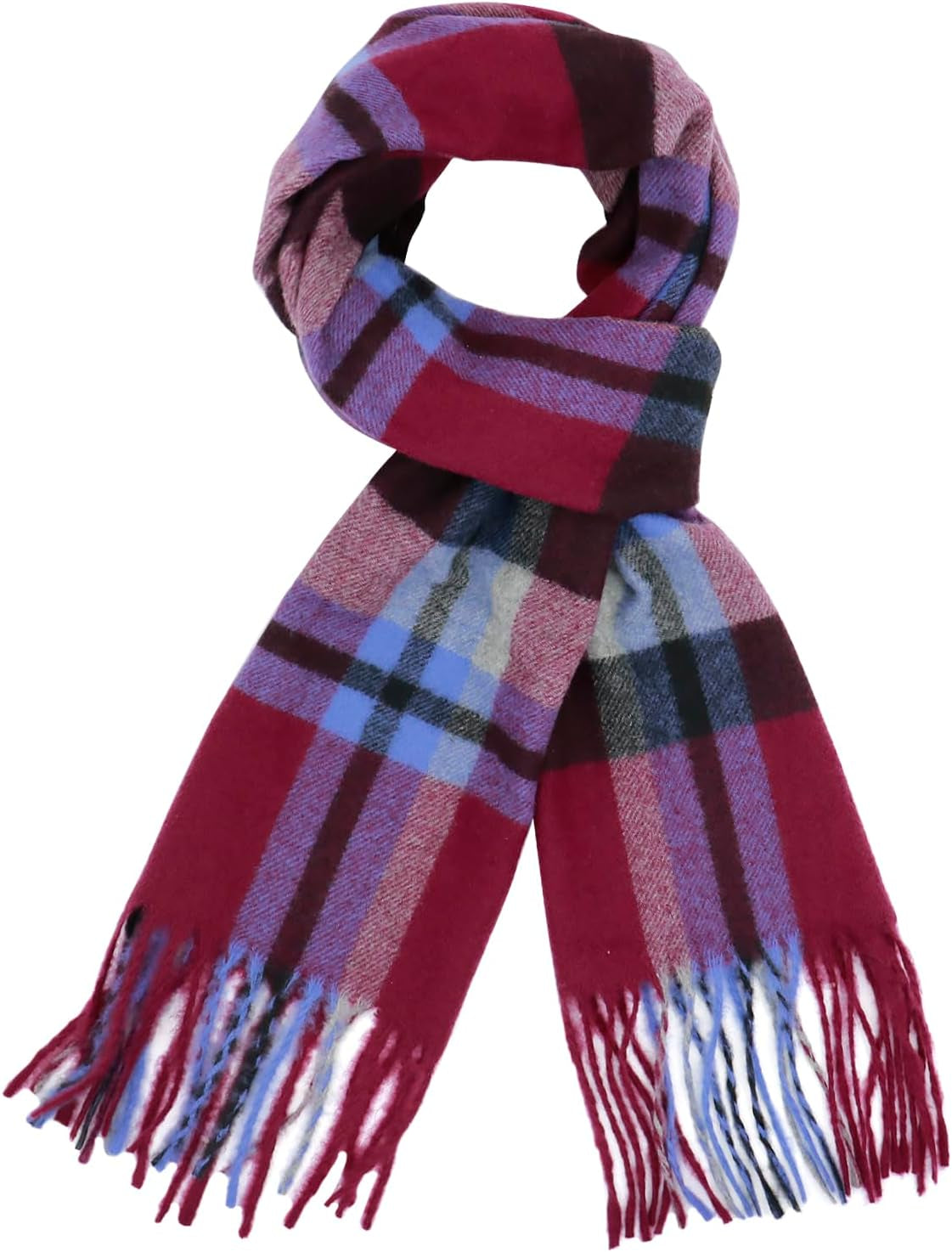 Vimate Plaid Scarf for Men Women Super Soft Classic Tartan Checkered Neck Scarves