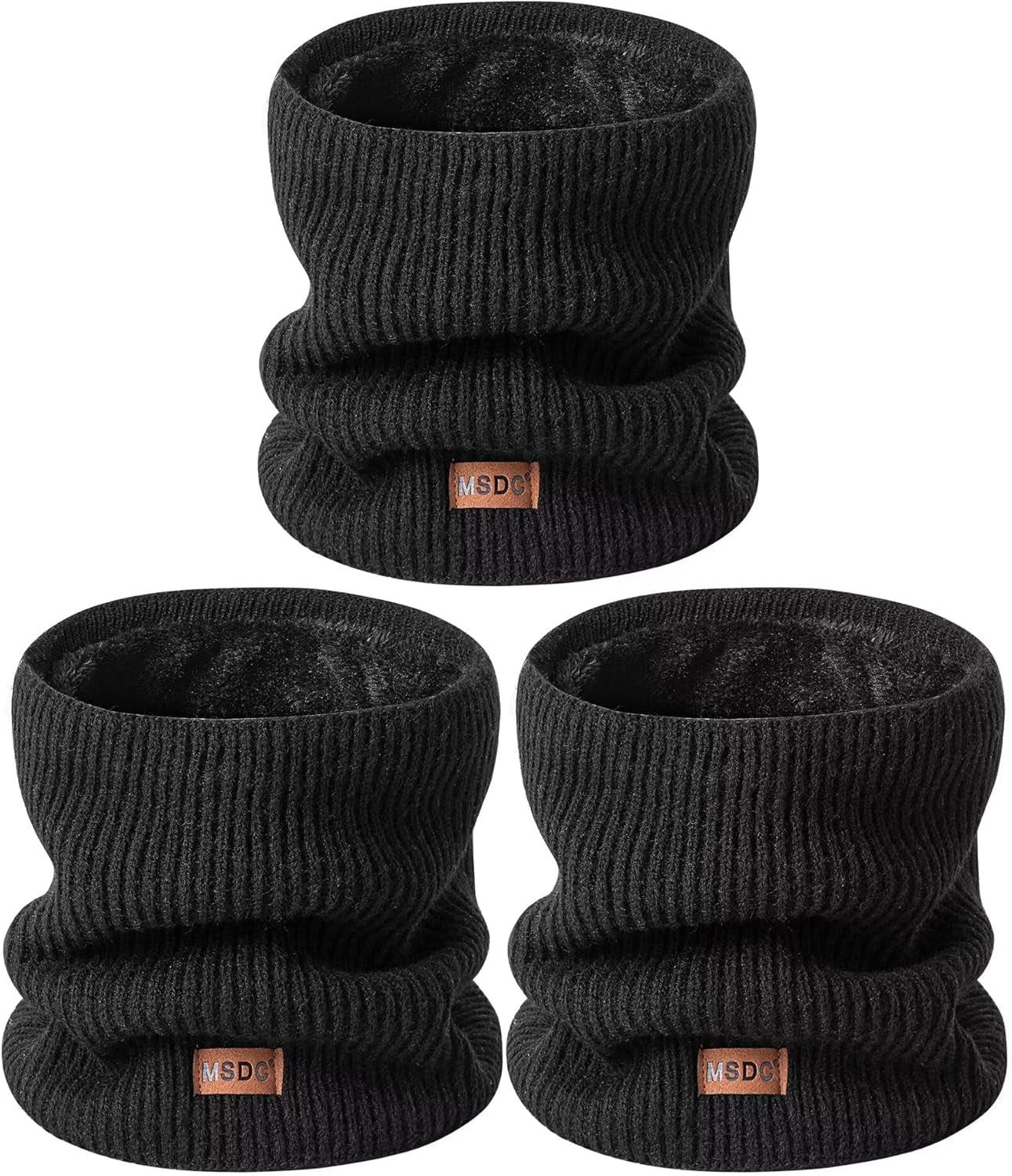 Winter Neck Gaiters for Men 3 Pack,Neck Warmer Men Women with Thermal Thick Warm Fleece Lined Cold Weather