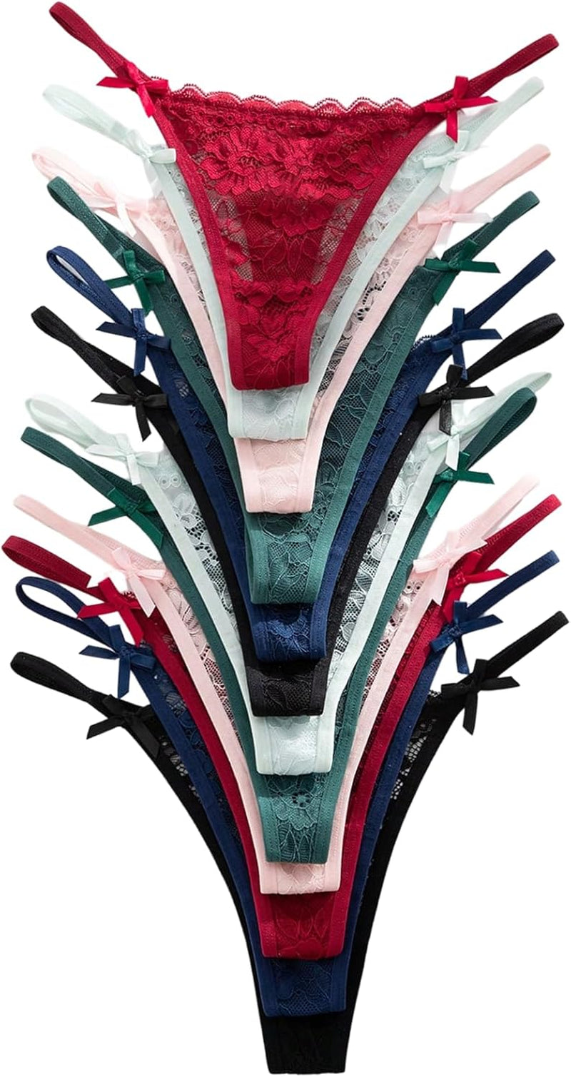 SHENHE 12 pack lace G-string thongs for women