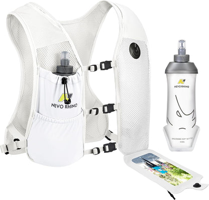 Running Vest with 350 ML TPU Soft Flask, Small Running Water Vest -Adjustable Chest Straps, Lightweight Hydration Vest Pack for Trail Marathon Hiking Cycling for Women Men Mini