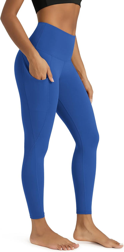 ODODOS Women'S High Waisted Yoga Leggings with Pockets, Tummy Control Non See through Workout Athletic Running Yoga Pants