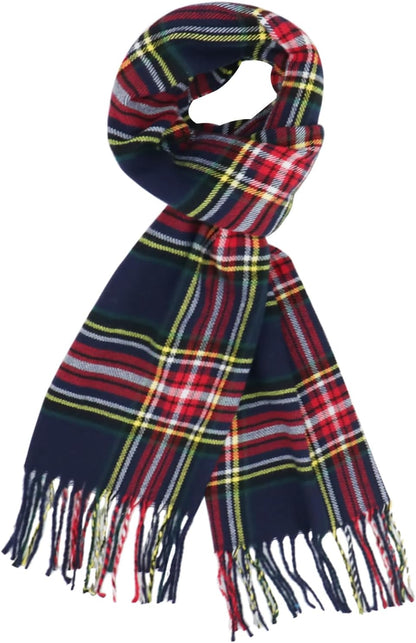 Vimate Plaid Scarf for Men Women Super Soft Classic Tartan Checkered Neck Scarves