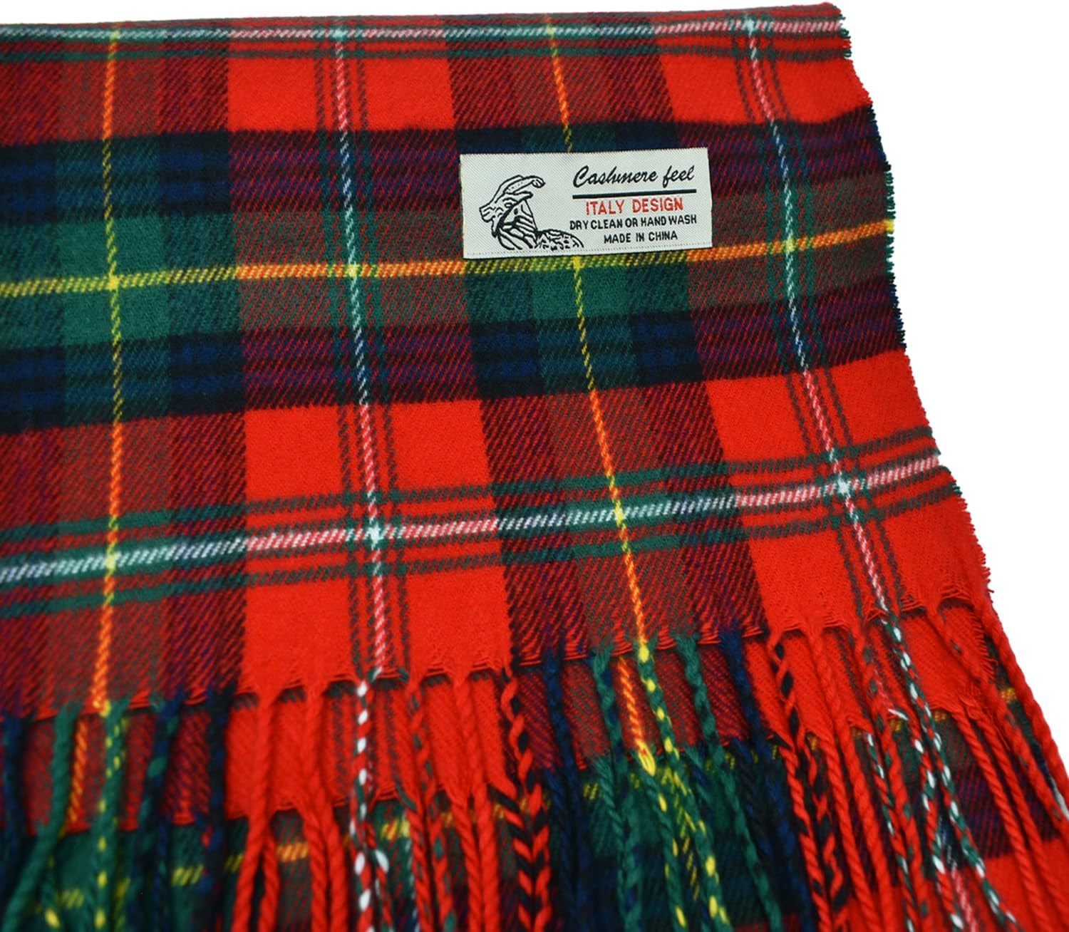 Glory Max Scottish Stewart Tartan Plaid Luxurious Winter Scarf Soft Cashmere Feel 72"X12"