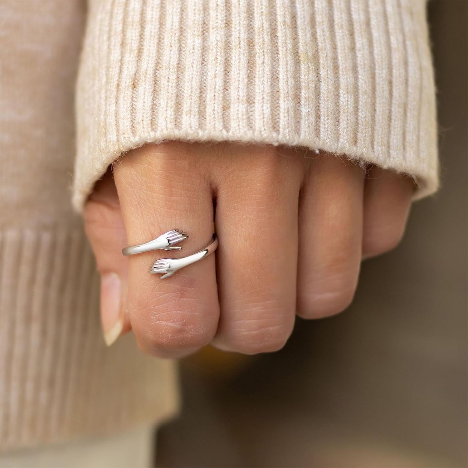 Sterling silver hope ring with inspirational engraving