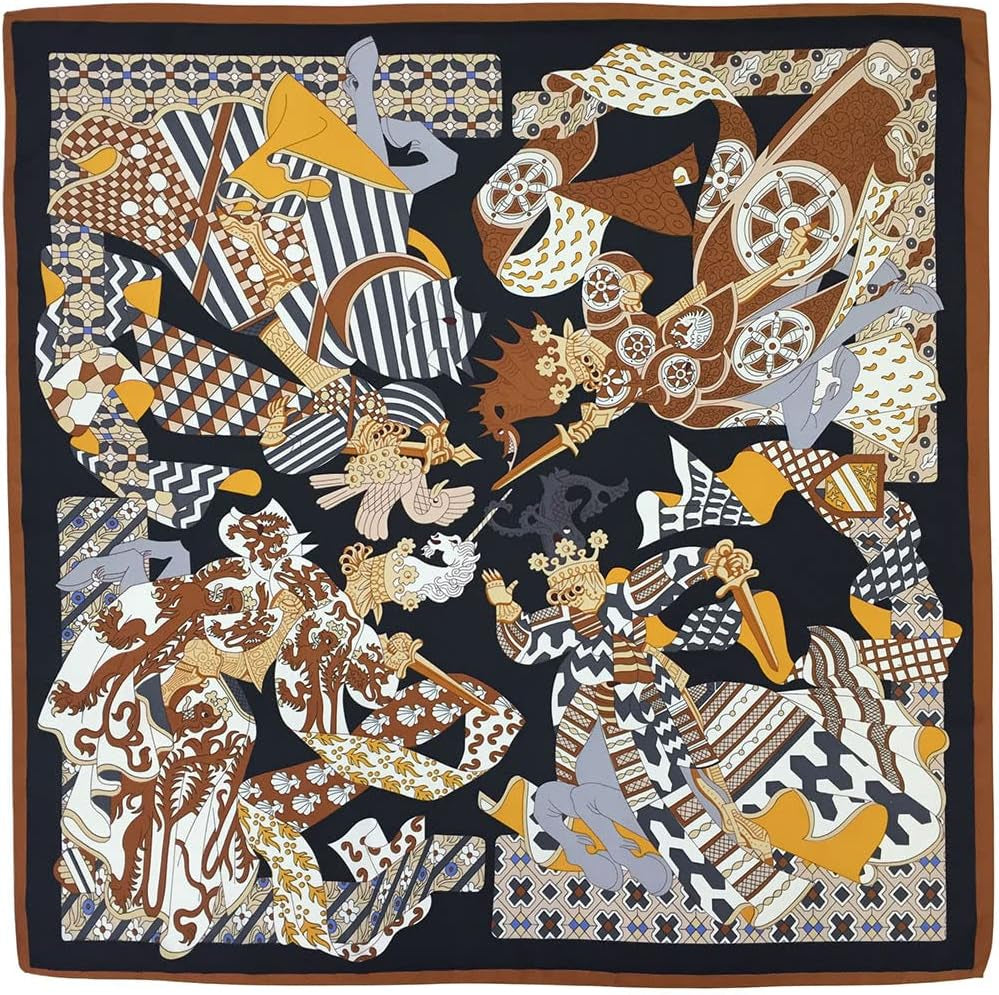 Julunar Silk like Head Scarf for Women - Satin Large Hair Scarves - 35" Square Silk Hair Wrap for Sleeping with Gift Packed