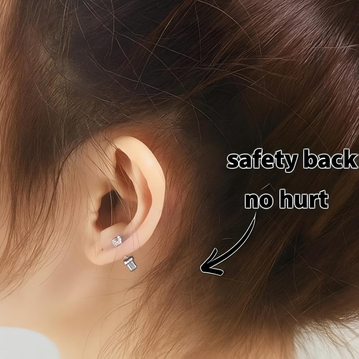 Ear Piercing Kit | Disposable Ear Piercing Gun Kit Made in 316L Surgical Stainless Steel 4Mm - 4Prong Cubic Zirconia | at Home Self Piercing Kit with Earrings Studs