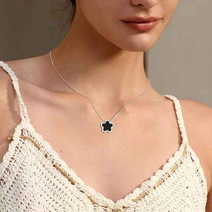 Lucky Clover Jewelry Set 18K Gold Plated Five Leaf Clover Necklace Bracelet Earrings Set Flower Jewelry Sets Birthday Gifts for Women