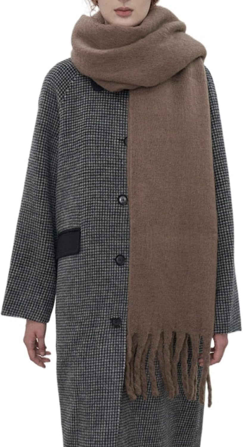 Women Chunky Scarf, Soft Warm Winter Scarf for Cold Weather, Christmas Blanket Scarves Pashmina Shawl Wrap